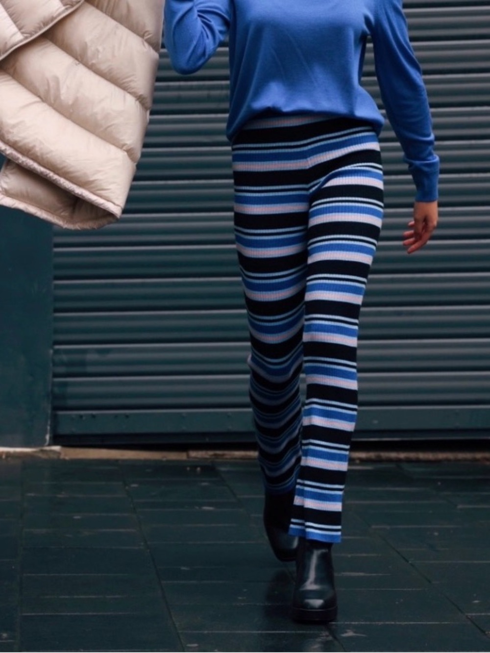 Marni x Uniqlo Striped Knit Pants in wool blend, matching sweater available